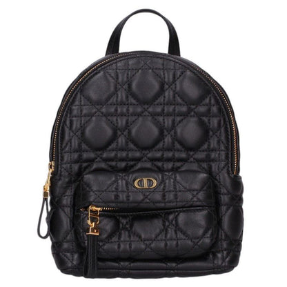 DIOR Cannage Mini Lambskin Backpack Black Size ONE SIZE
