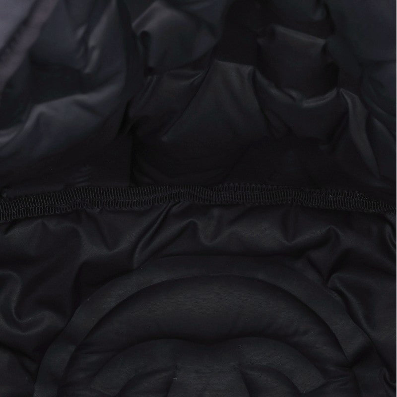 CHANEL Doudoune Logo Embossed Backpack Silver Size ONE SIZE