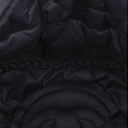 CHANEL Doudoune Logo Embossed Backpack Silver Size ONE SIZE
