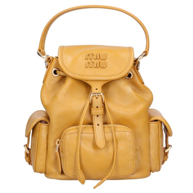 miumiu Yellow Backpack Size ONE SIZE