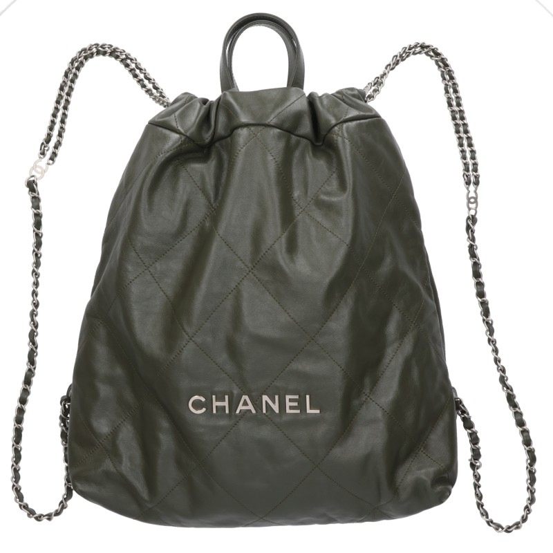 CHANEL 22 Large Shiny Calfskin Backpack Multi Size ONE SIZE