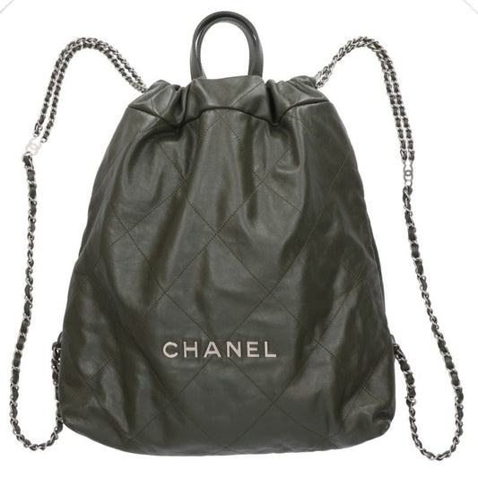 CHANEL 22 Large Shiny Calfskin Backpack Multi