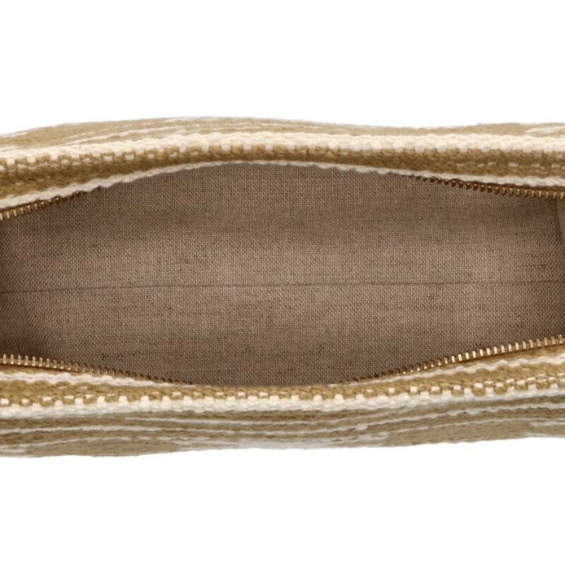 CELINE Triomphe Stripe Tie Pouch Clutch Multi Size ONE SIZE