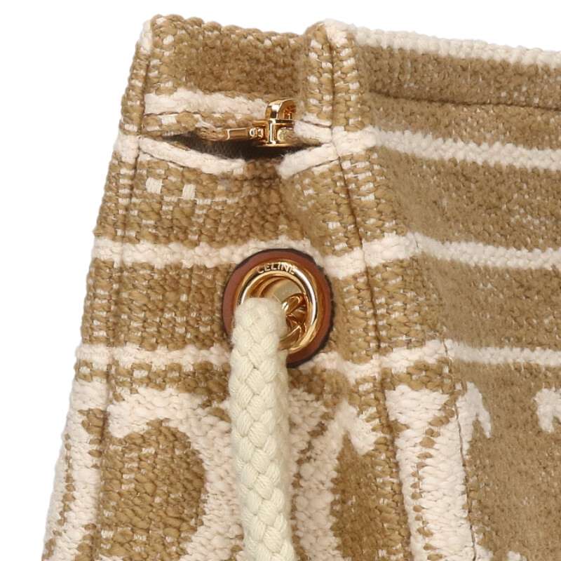 CELINE Triomphe Stripe Tie Pouch Clutch Multi Size ONE SIZE