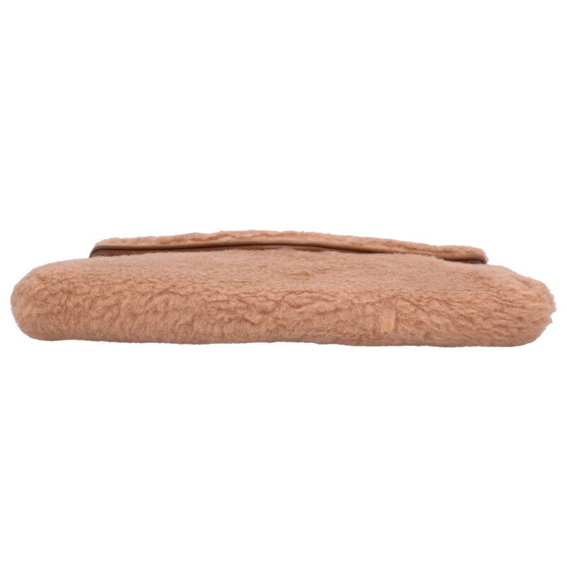MaxMara Fur Clutch Bag Beige Size ONE SIZE