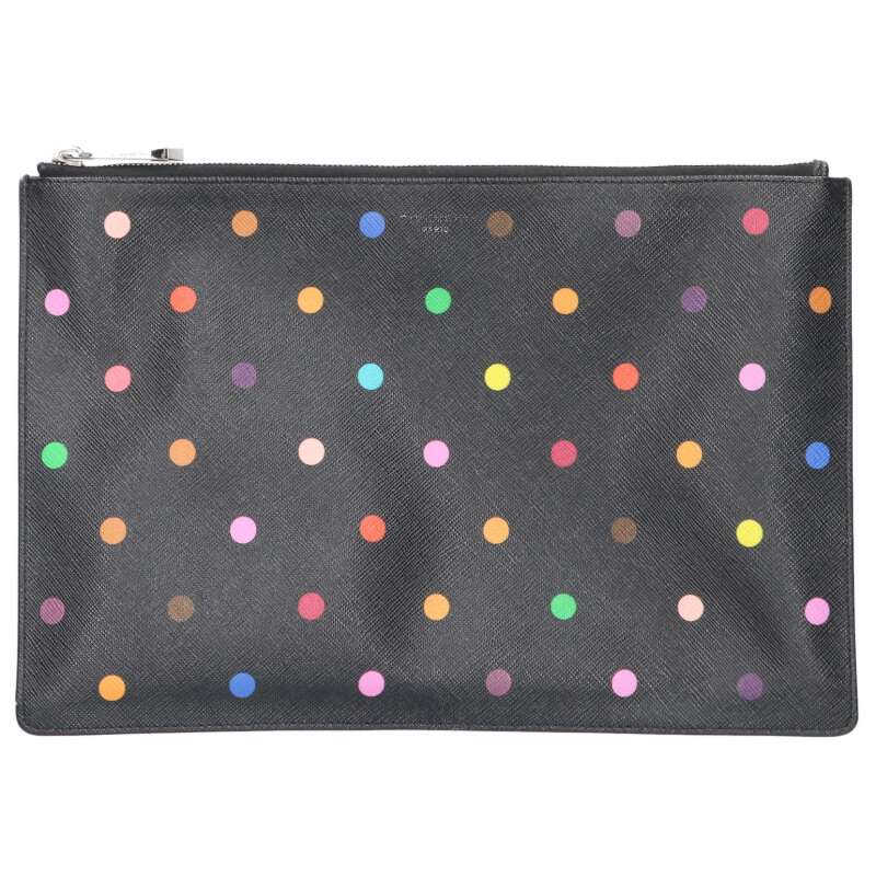 GIVENCHY Multi-Color Dot PVC Leather Clutch Size ONE SIZE