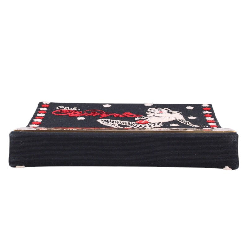 Olympia Le-Tan Embroidered Clutch Bag Black Size ONE SIZE
