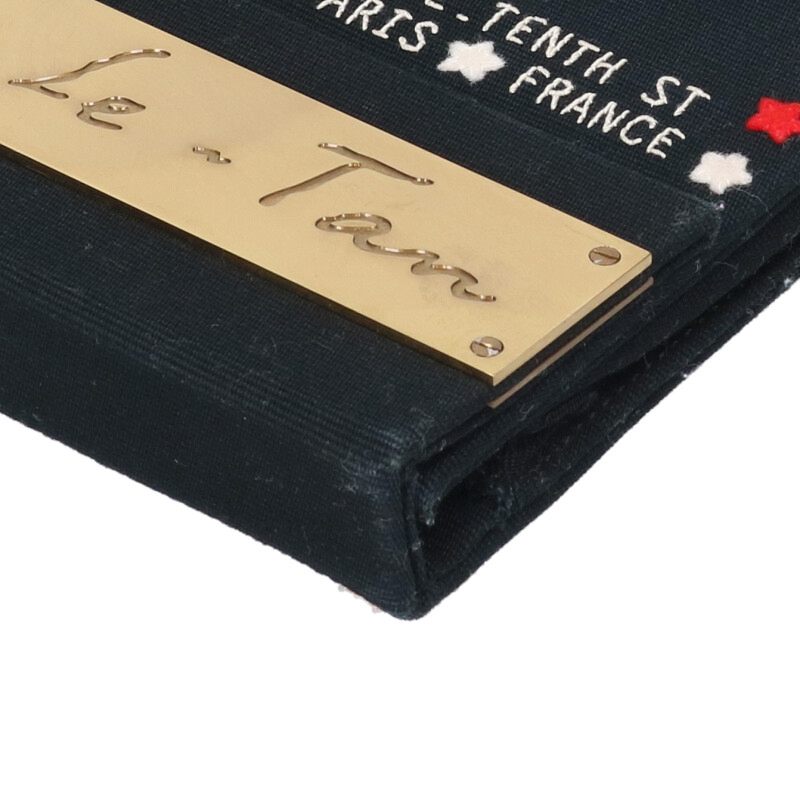Olympia Le-Tan Embroidered Clutch Bag Black Size ONE SIZE