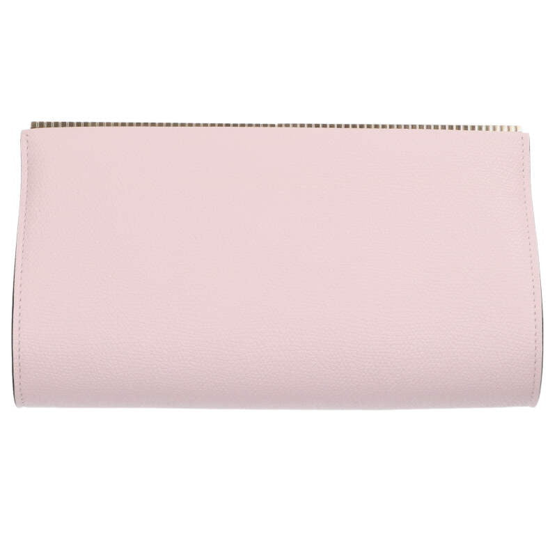 Valextra Evening Leather Clutch Bag Pink/Gold Size ONE SIZE