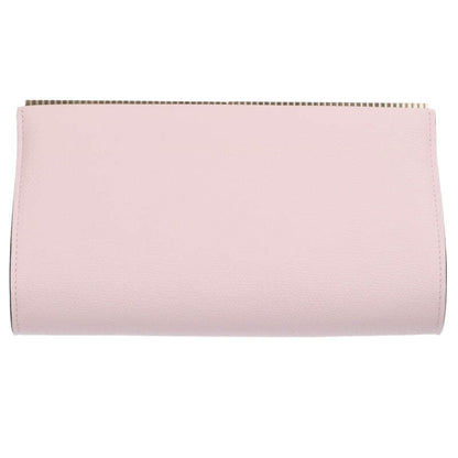 Valextra Evening Leather Clutch Bag Pink/Gold Size ONE SIZE