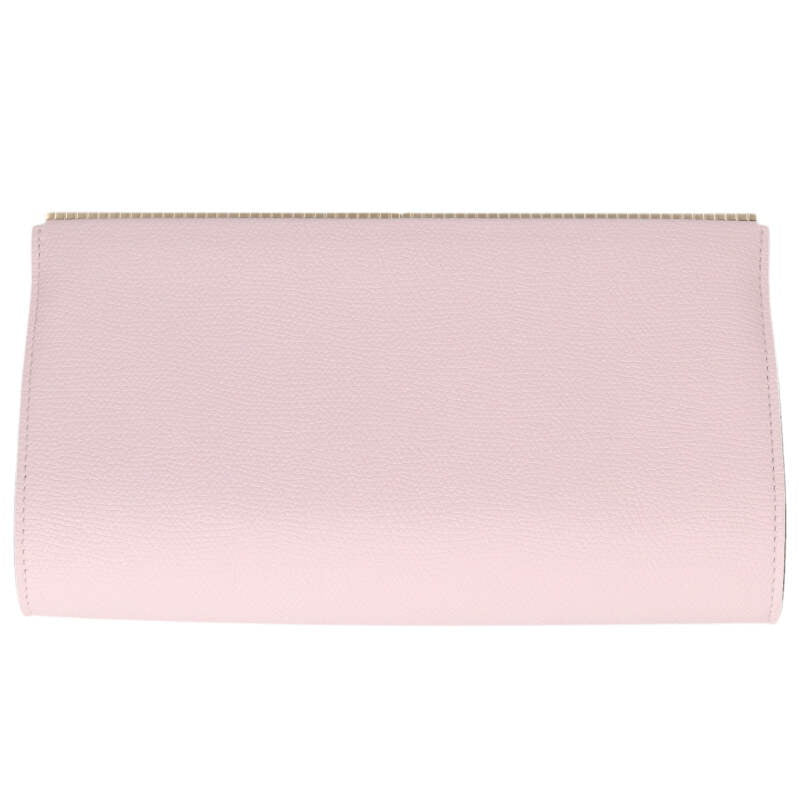 Valextra Evening Leather Clutch Bag Pink/Gold Size ONE SIZE
