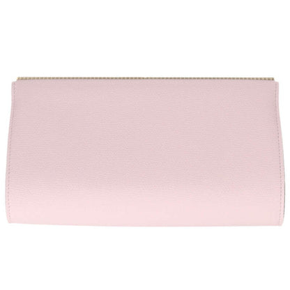 Valextra Evening Leather Clutch Bag Pink/Gold Size ONE SIZE