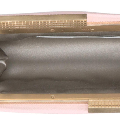 Valextra Evening Leather Clutch Bag Pink/Gold Size ONE SIZE
