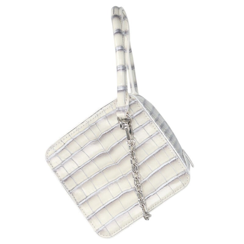 LOUISVUITTON Crocodile Square Handbag White Size ONE SIZE