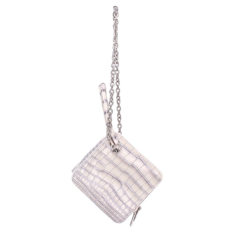 LOUISVUITTON Crocodile Square Handbag White Size ONE SIZE