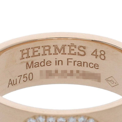 HERMES H d'Ancre K18PG Diamond Ring Pink Gold Size ONE SIZE