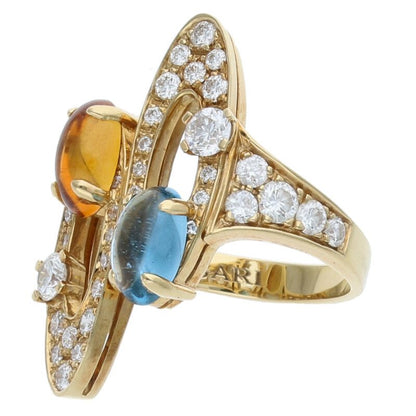 Bvlgari K18YG Ring Gold (Silver 7.7g)