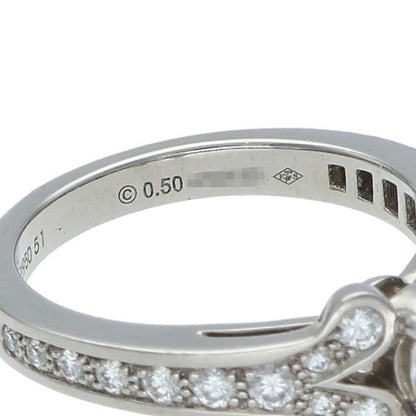 Cartier Solitaire Ballerine Pt950 Diamond Ring Size ONE SIZE