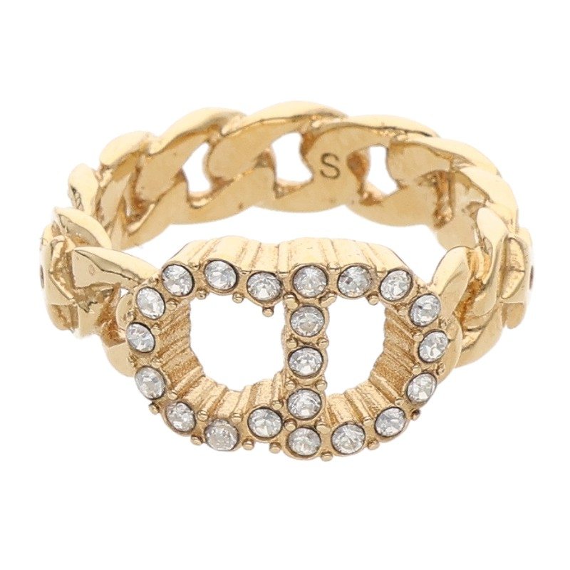 Christian Dior CLAIR D LUNE Rhinestone Ring Size ONE SIZE