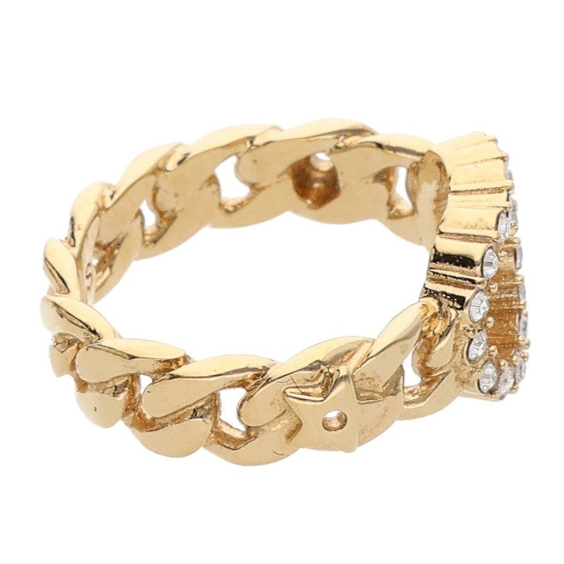 Christian Dior CLAIR D LUNE Rhinestone Ring Size ONE SIZE