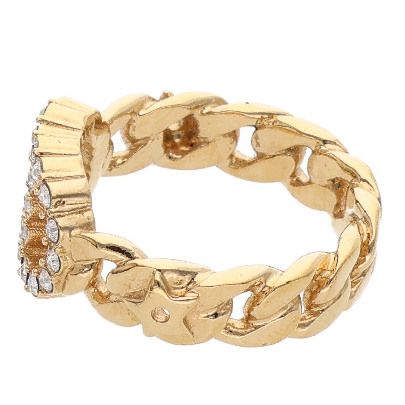 Christian Dior CLAIR D LUNE Rhinestone Ring Size ONE SIZE