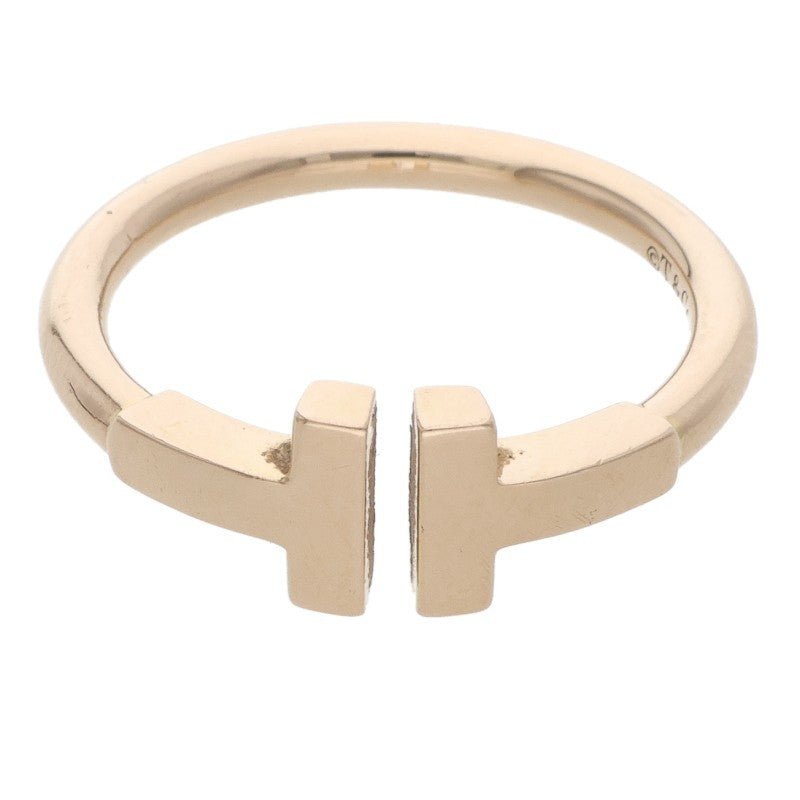 TIFFANY&Co. T Wire K18YG Yellow Gold Ring Size ONE SIZE