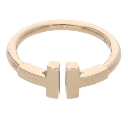 TIFFANY&Co. T Wire K18YG Yellow Gold Ring Size ONE SIZE