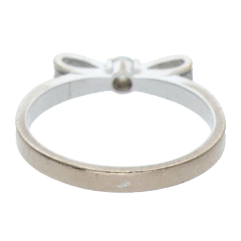 CHANEL Ruban de SM K18WG Pave Diamond Ribbon Ring Size 13.5