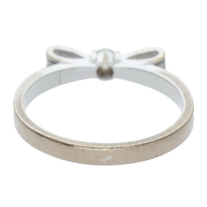 CHANEL Ruban de SM K18WG Pave Diamond Ribbon Ring Size 13.5