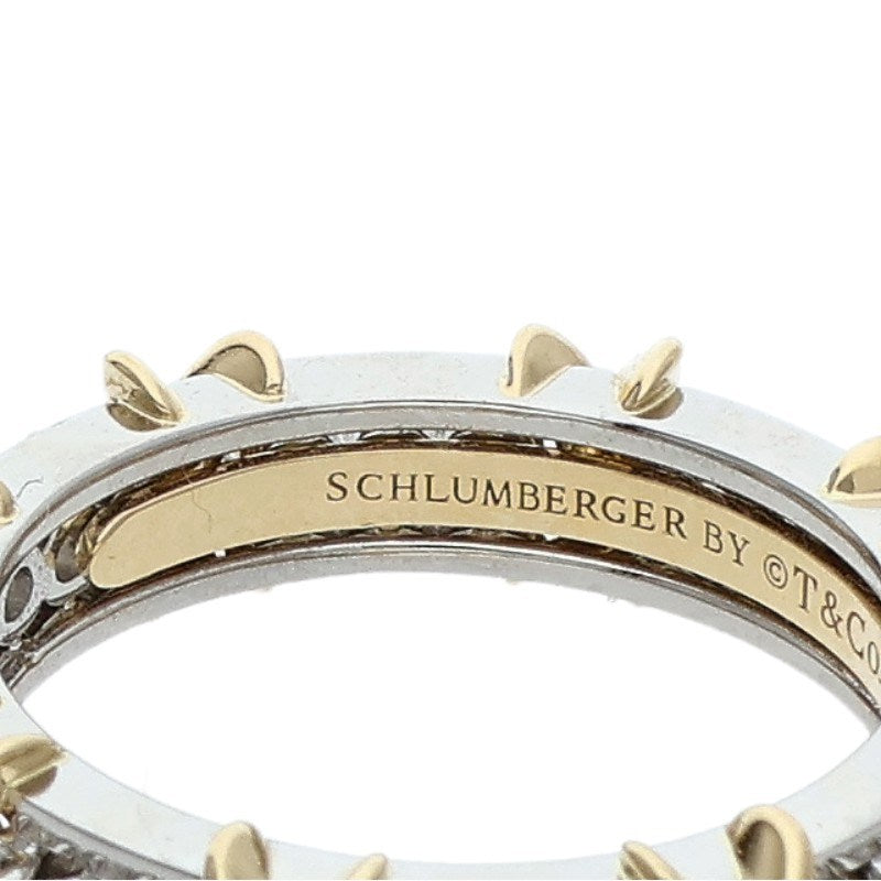TIFFANY&Co. Sixteen Stone K18YG PT Narrow Ring Size ONE SIZE