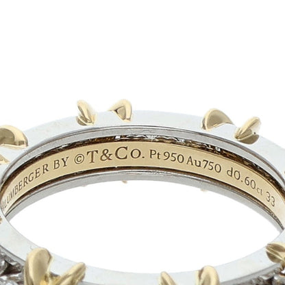 TIFFANY&Co. Sixteen Stone K18YG PT Narrow Ring Size ONE SIZE