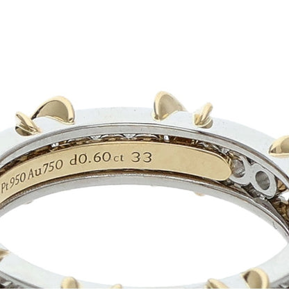 TIFFANY&Co. Sixteen Stone K18YG PT Narrow Ring Size ONE SIZE