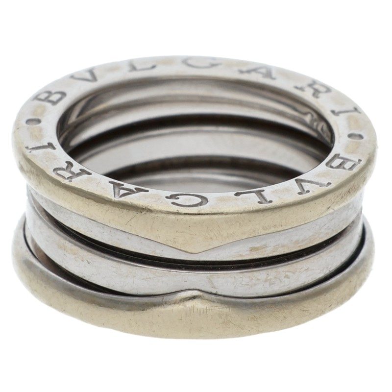 BVLGARI B-Zero1 2 Band K18WG Ring White Gold Size 47