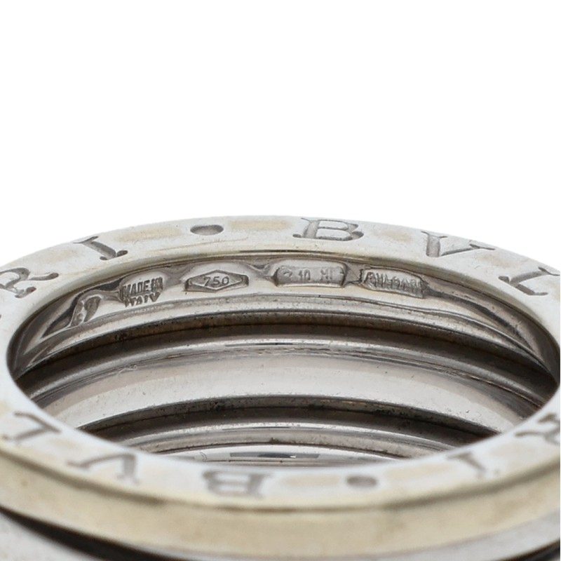 BVLGARI B-Zero1 2 Band K18WG Ring White Gold Size 47