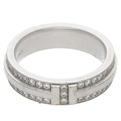 TIFFANY&Co. T TWO Narrow 18K White Ring Multi Size ONE SIZE