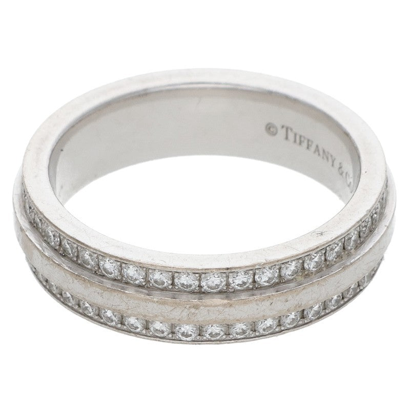 TIFFANY&Co. T TWO Narrow 18K White Ring Multi Size ONE SIZE