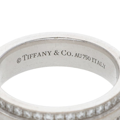 TIFFANY&Co. T TWO Narrow 18K White Ring Multi Size ONE SIZE