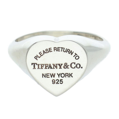 TIFFANY&Co. Return to Heart Silver Signet Ring Size ONE SIZE