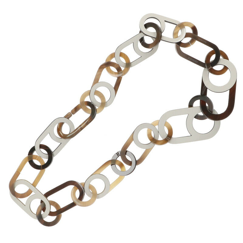 HERMES Variation Buffalo Horn Necklace Size ONE SIZE
