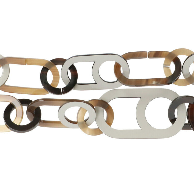 HERMES Variation Buffalo Horn Necklace Size ONE SIZE