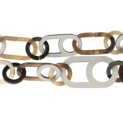 HERMES Variation Buffalo Horn Necklace Size ONE SIZE