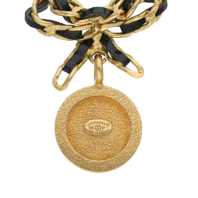 CHANEL 96P Vintage Coin Ribbon Choker Necklace Size ONE SIZE