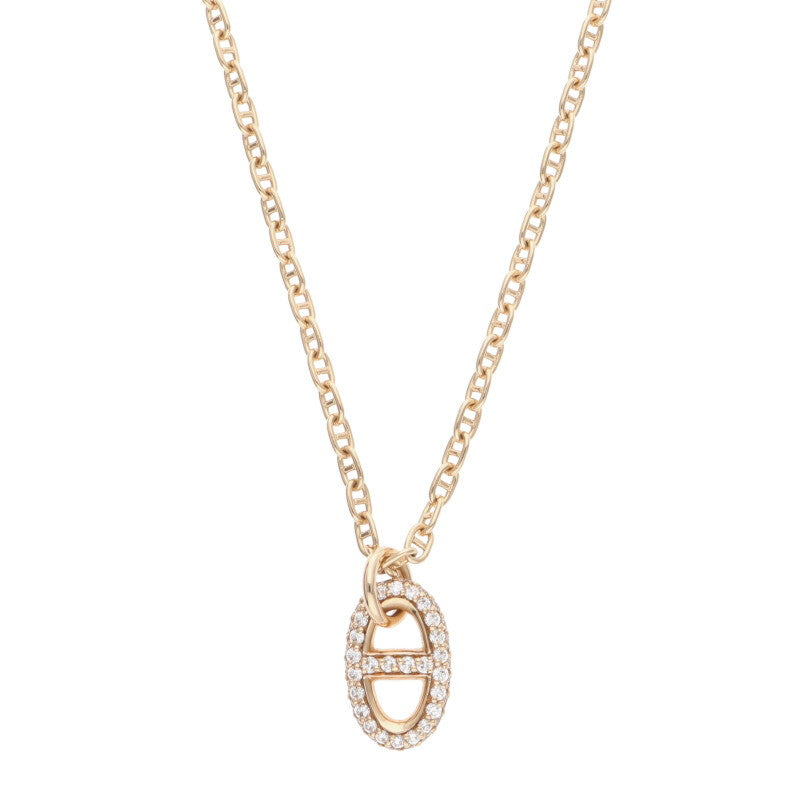 HERMES Farandole PM K18PG Diamond Necklace Size ONE SIZE