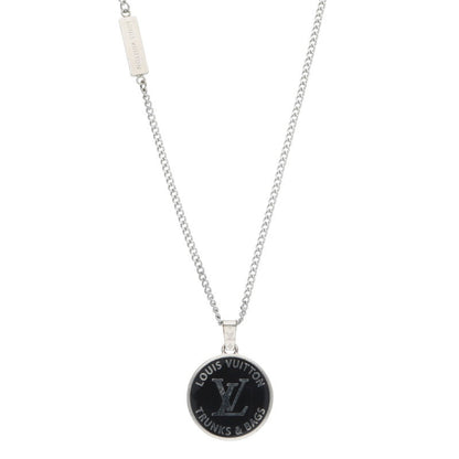 Louis Vuitton Necklace Silver x Black