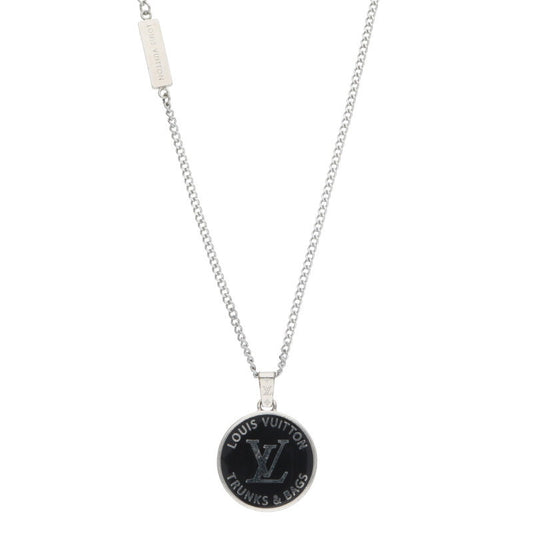 Louis Vuitton Necklace Silver x Black