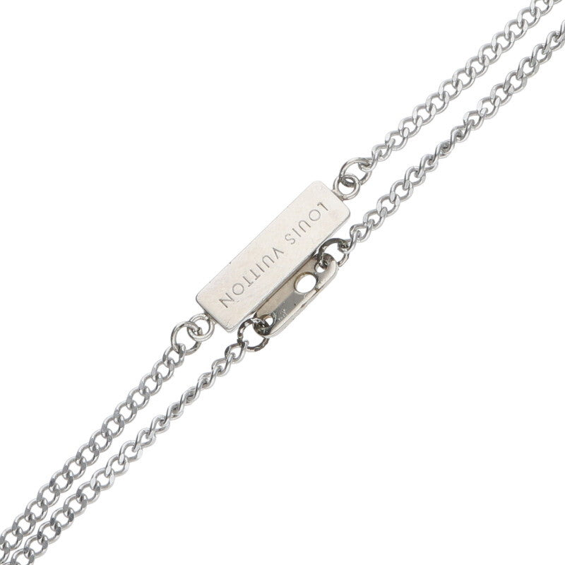 Louis Vuitton Necklace Silver x Black