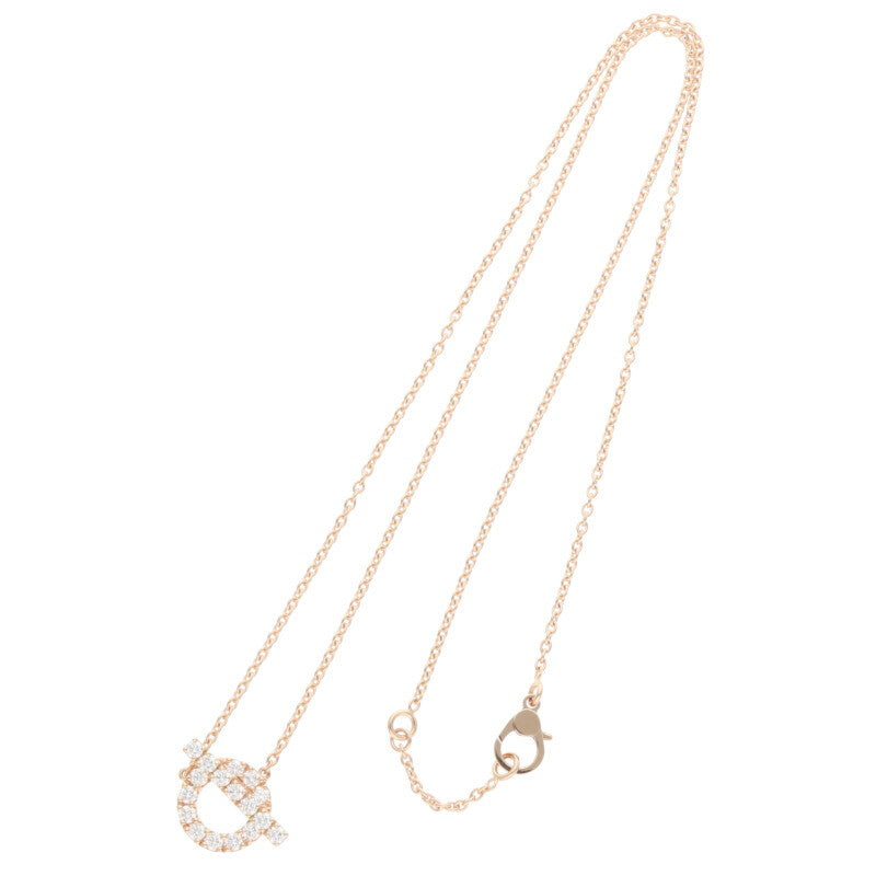 HERMES Finesse K18PG Diamond Necklace Size ONE SIZE