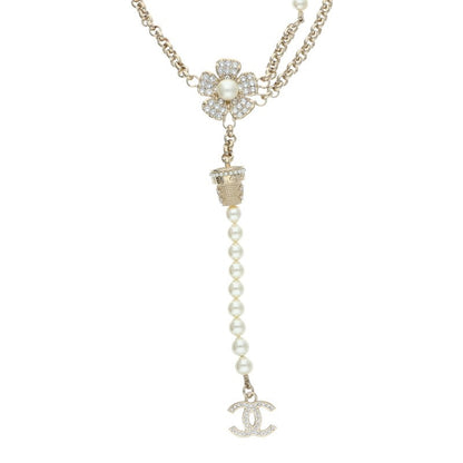 CHANEL B23S CC Pearl Long Necklace Size ONE SIZE
