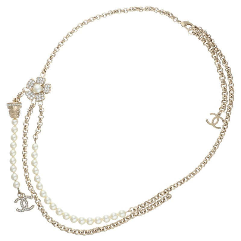 CHANEL B23S CC Pearl Long Necklace Size ONE SIZE