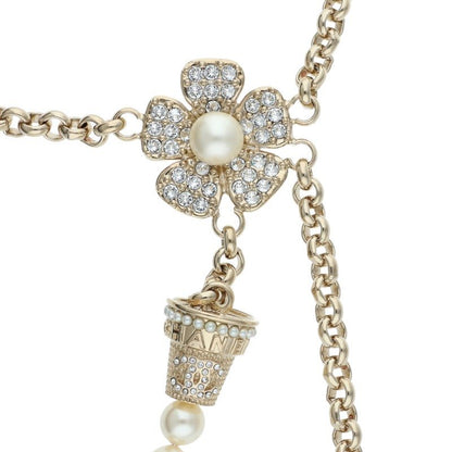 CHANEL B23S CC Pearl Long Necklace Size ONE SIZE